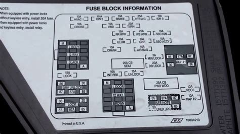 2006 chevy Silverado abs fuse